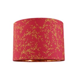 "Modern Burgundy Cotton Fabric 10"" Lamp Shade with Copper Foil Floral Decoration Purple Burgundy 1"