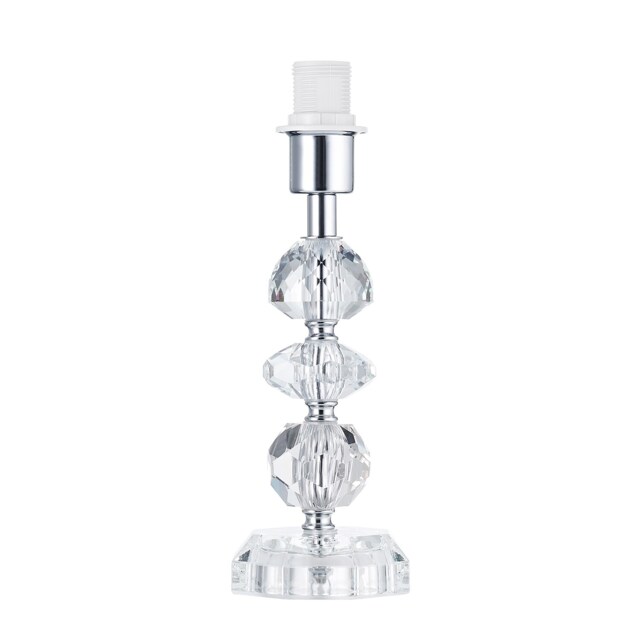 Contemporary and Chic Clear K9 Crystal Glass Table Lamp Base with Faceted Moulds Clear Transparent 1