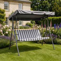 OHS 3 Seater Garden Swing Bench Chair Outdoor Hanging Seat Sun Shade