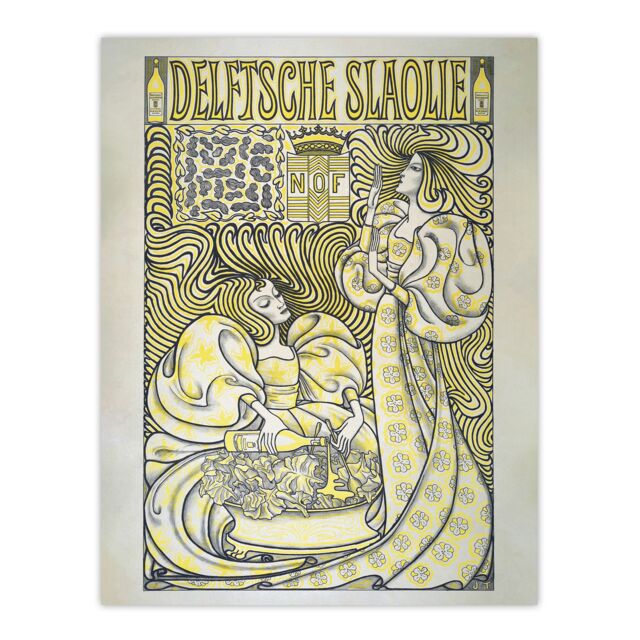 "Delft Salad Oil Advert Vintage Wall Art Print Jan Toorop 18x24"""