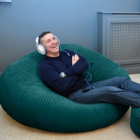 rucomfy Jumbo Cord Goliath - Giant Indoor Bean Bag Chair for Adults