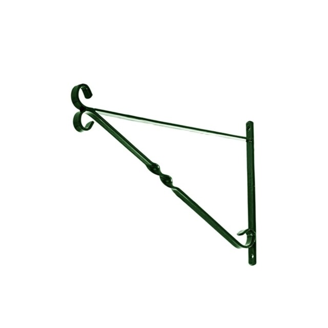 Leecroft Hanging Basket Brackets Green 12'' - One Colour - One Size