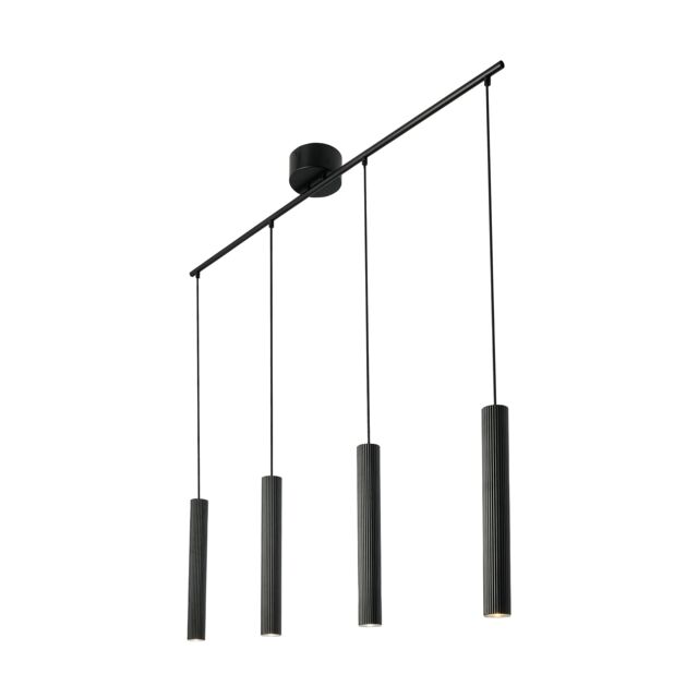 Nordlux Vico Indoor Rail Light Black Metal GU10 4 Rail - Mains Powered, IP20