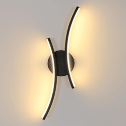 Indoor LED Wall Sconce 20W Black Wall Lamp Modern