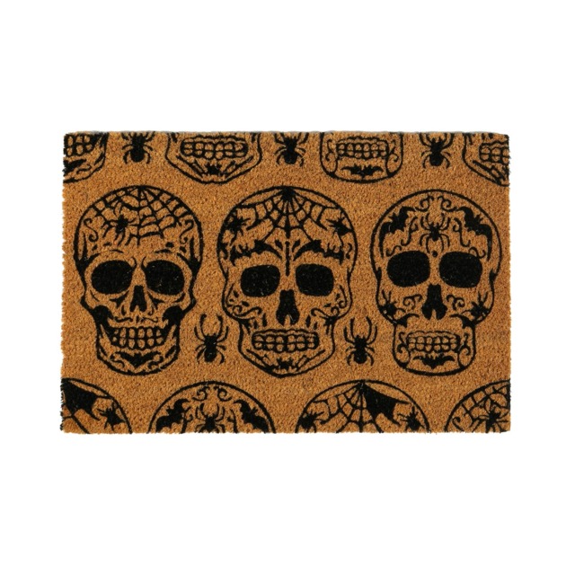Nicola Spring Halloween Coir Door Mat - 60 x 40cm - Day of the Dead