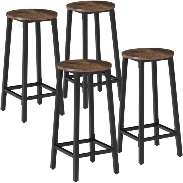 Bar stools Corby Brown Industrial wood dark, rustic 32 x 32 x 66 cm 4