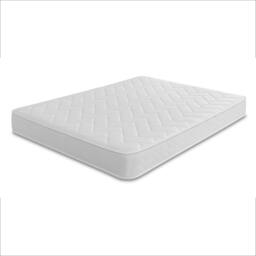 Quilted Brick Hybrid Mattress - 18cm Deep, Soft Firmness White European Double