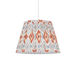 Ikat - Orange Abstract 30cm Easy Fit Pendant Shade or Table Lampshade