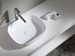 Countertop Basin Sink Oval 490mm X 395mm White Ceramic 49cm Sit On Quality Bathroom UP (Only Basin Included)