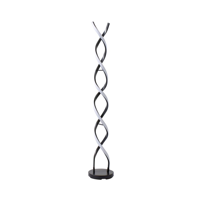 ValueLights Infinity Black Double Twist Integrated LED Floor Lamp Black