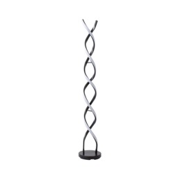 ValueLights Infinity Black Double Twist Integrated LED Floor Lamp Black