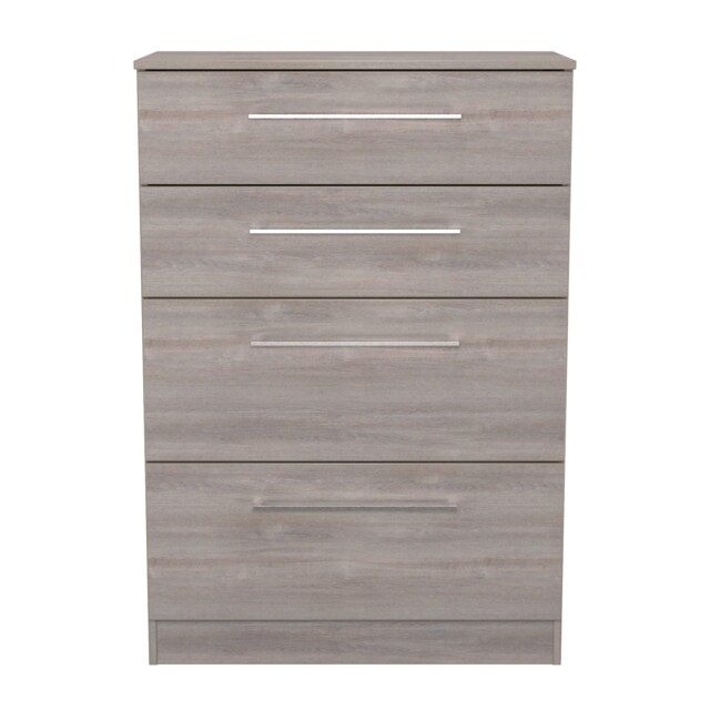 Gloucester 4 Drawer Deep Chest of Drawers in Grey Oak (Ready Assembled) Grey Grey Oak