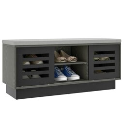 COSTWAY Wooden Shoe Bench Shoe Storage Organizer Brown Brown