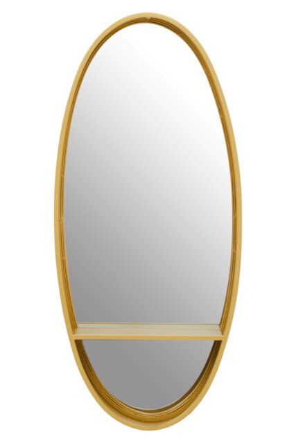 Avento Gold Oval Wall Mirror Gold