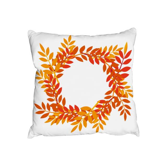 Cushions - Orange & Red Autumn Leaves (Cushion)