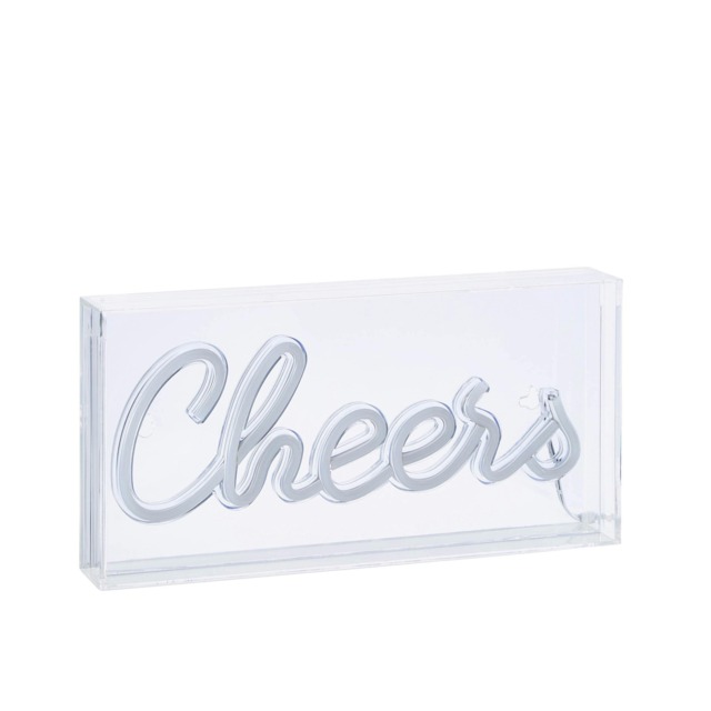 BHS Glow Kid's LED Cheers Light Box Table Lamp, White