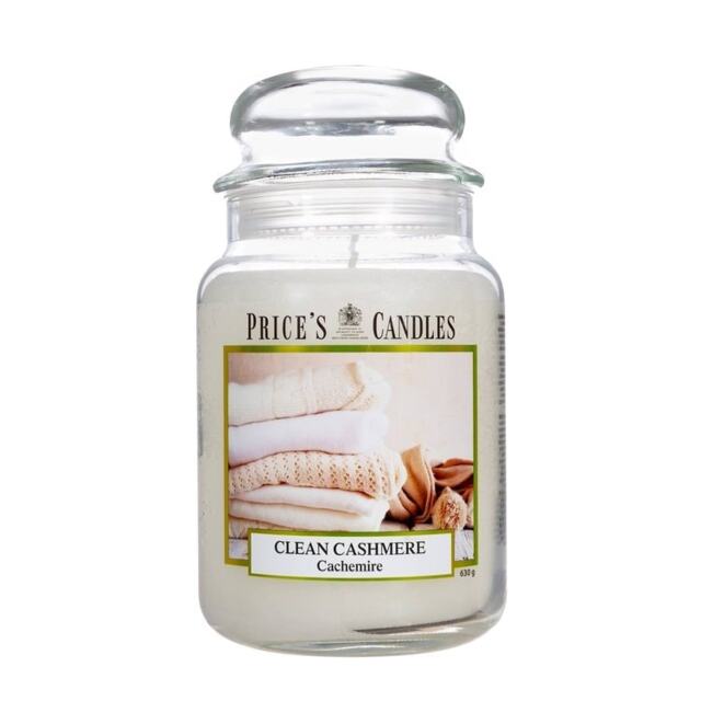 Clean Cashmere Cotton Flower And Lily Scented Large Jar Candle Cream L
