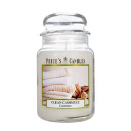 Clean Cashmere Cotton Flower And Lily Scented Large Jar Candle Cream L