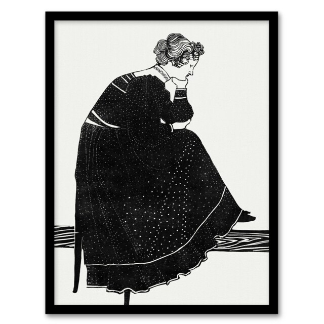 Reijer Stolk Woman Sitting on a Stool Design Framed Wall Art Picture Print A3