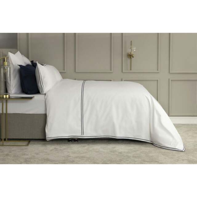 Belledorm Savoy Duvet Cover Set - Navy - Superking Blue Super King