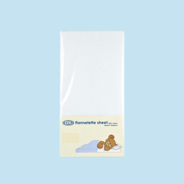 DK Fitted Cot Sheet White 120 x 60cm White One Size