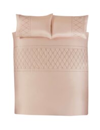 Monaco Polycotton Duvet Cover Set with Pillowcase Pink Super King 1