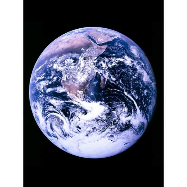 NASA Space Apollo 17 Blue Marble Earth Photograph Large Wall Art Print 18x24 Inch Multi