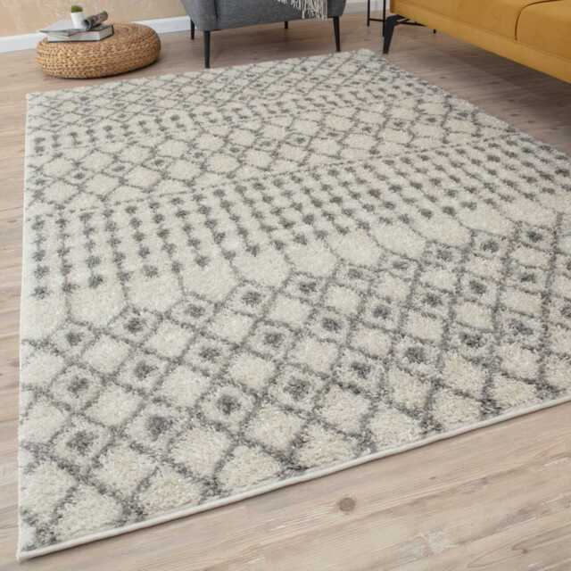 The Rugs Moroccan Collection Soft High Pile Shaggy Tribal Rugs and Runners Living Room
