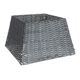 Square Rattan Christmas Tree Skirt Grey