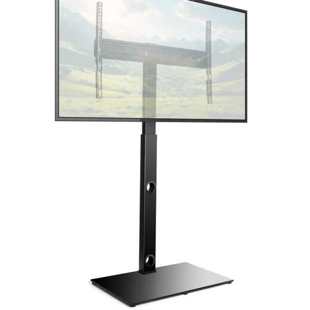 Futura 30 to 75 Inch Universal TV Floor Stand Swivel Height Adjustable 40kg Load Black