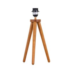 Voyage - Dark Oak Wooden Tripod Lamp Base Brown Dark oak wood 1