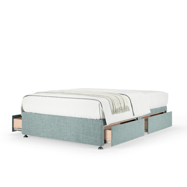 Ortho Classic Orthopaedic Duckegg Linen 4 Drawer Divan Set Super King