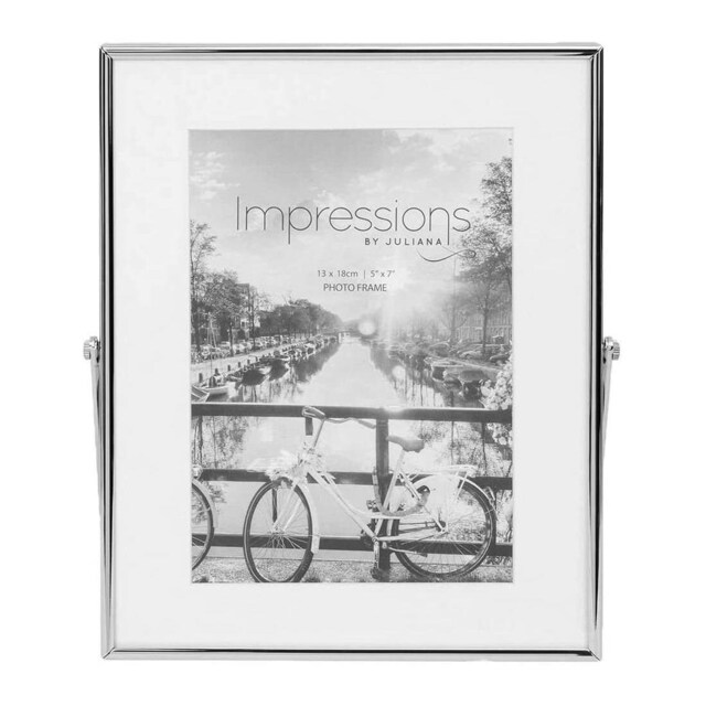 "Impressions Silver Colour Frame White Border 5"" x 7"" FS100357 Multi One Size"