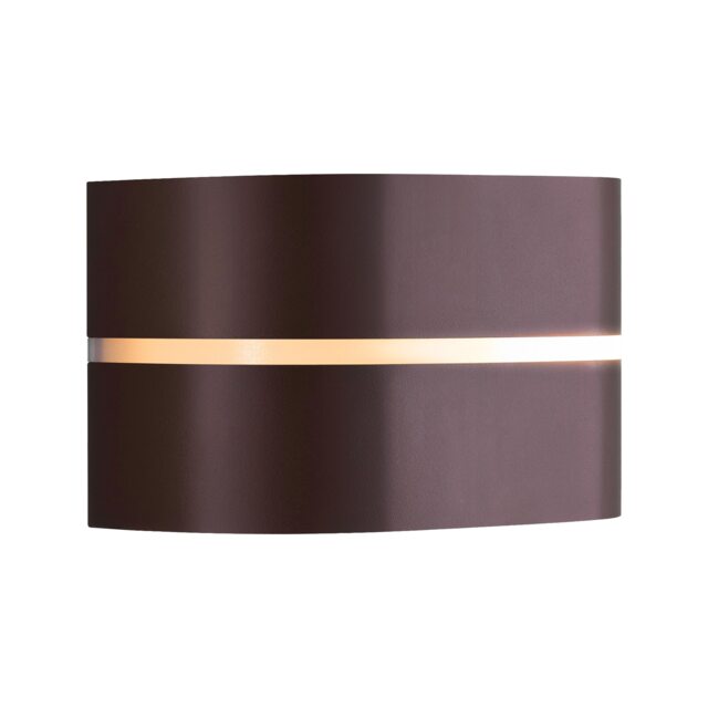 Nordlux Sibelis Outdoor Wall Light Brown Plastic Solar E27 Sensor Weatherproof - Mains Powered, IP44 Brown metallic