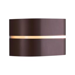 Nordlux Sibelis Outdoor Wall Light Brown Plastic Solar E27 Sensor Weatherproof - Mains Powered, IP44 Brown metallic