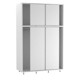 URBNLIVING 6 Sliding Doors Wardrobe Multi White Carcass + White Doors 1