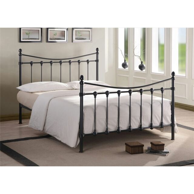 Black Square Tubular Metal Bed Frame - King Size 5ft