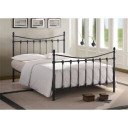 Black Square Tubular Metal Bed Frame - King Size 5ft