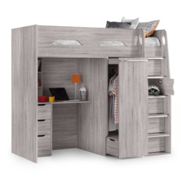 Granite Highsleeper Grey Oak - Single (90cm)