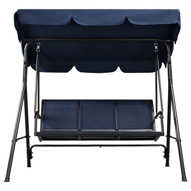 Yaheetech 3-Seat Outdoor Patio Swing Chair-Blue Blue Blue 170 cm L × 109 cm W × 153 cm H 1