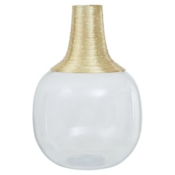 Glynn Glass And Gold Large Vase Gold Gold