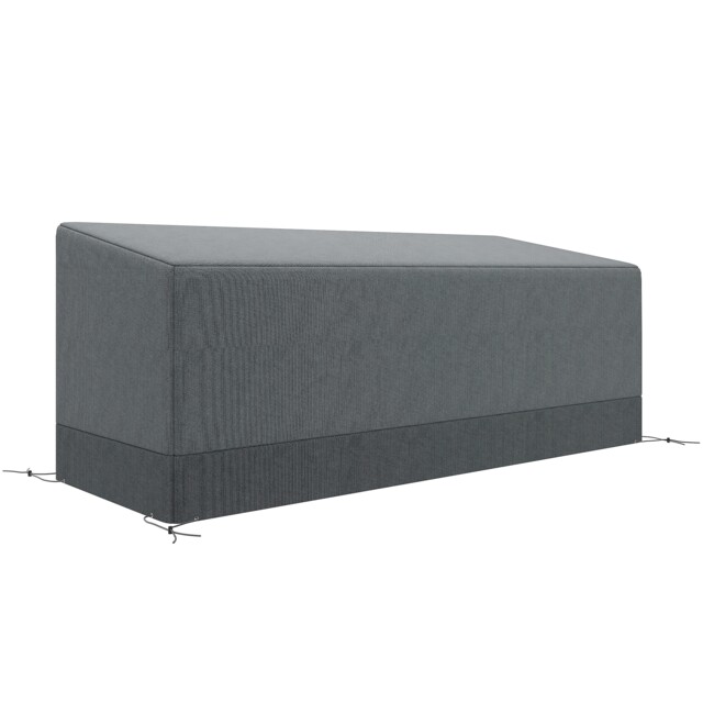 Outsunny 190x72x76cm Rectangular Patio Furniture Cover for Chairs 600D Oxford Grey Grey 190.5cm x 72cm x 76cm