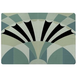 Green Geo Arches Rug Multi