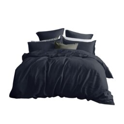 Martex Linen Duvet Cover Navy Blue - Single