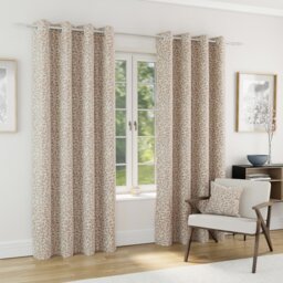 Enhanced Living Sherwood 100% Blackout, Thermal Natural Curtains with Eyelet Header (PAIR) - 90x72 inch (229x183cm) Brown Natural 2