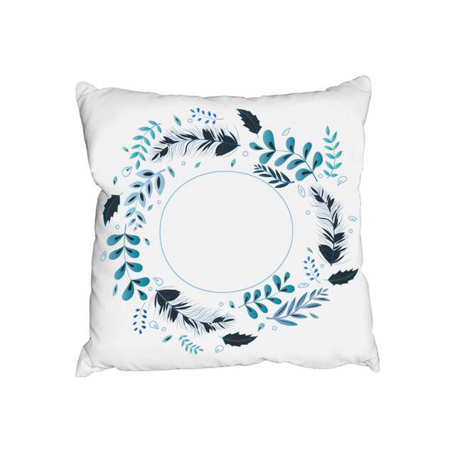 Cushions - Blue Leaves Frame (Cushion)