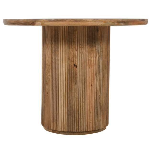 Niles Natural Solid Wood Round Dining Table Brown