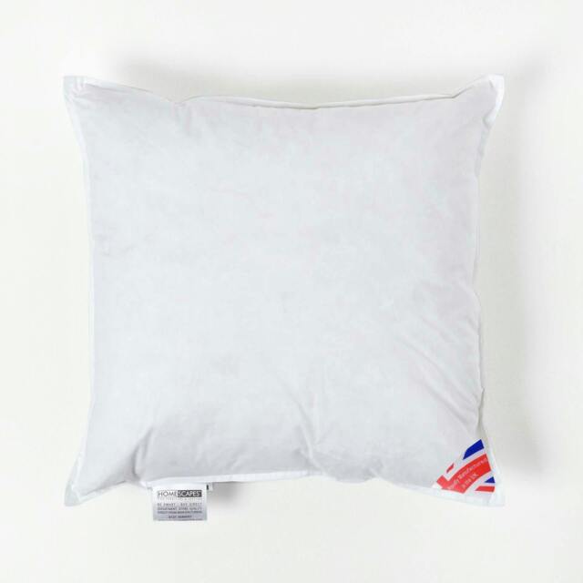 "Homescapes Luxury Duck Down Cushion Pad Insert Inner 45 x 45 cm (18 x 18 inches White 45 x 45 cm (18 x 18"")"