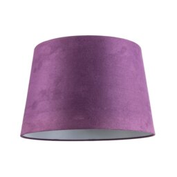 Deep Purple Velvet 12 Inch Drum Lamp Shade with White Cotton Inner Purple Purple 1