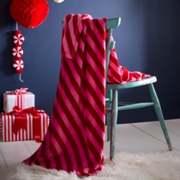 Fusion Candy Stripe Throw Throw Pink